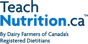 Logo for Dairy Farmers of Canada - Teach Nutrition dot c a